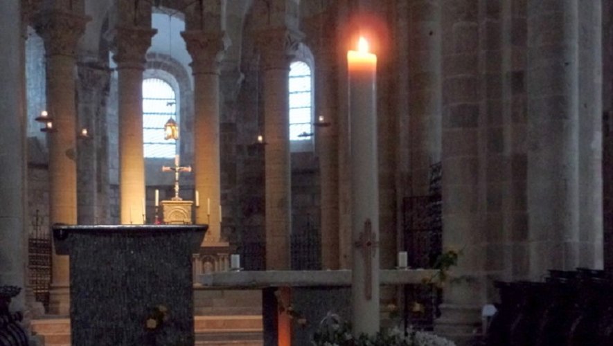 La célébration pascale aura lieu en l’abbatiale Sainte- Foy de Conques.