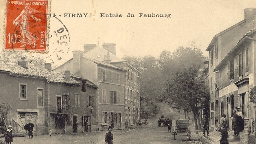 Firmi, entrée du faubourg, vers la fin du XIXe siècle.