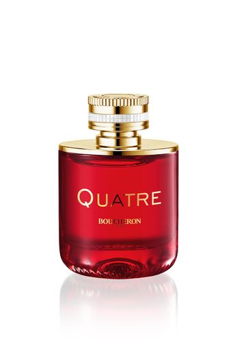 L'eau de parfum "Quatre en Rouge" de Boucheron.