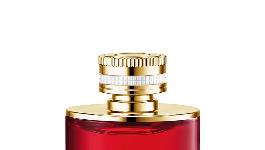 L'eau de parfum "Quatre en Rouge" de Boucheron.