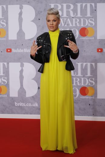 Pink aux BRIT Awards 2019 à Londres le 20 février 2019
