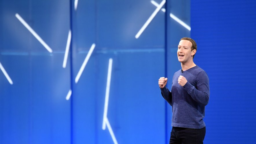 Le PDG de Facebook, Mark Zuckerberg lors de l'édition 2018 de la conférence F8.