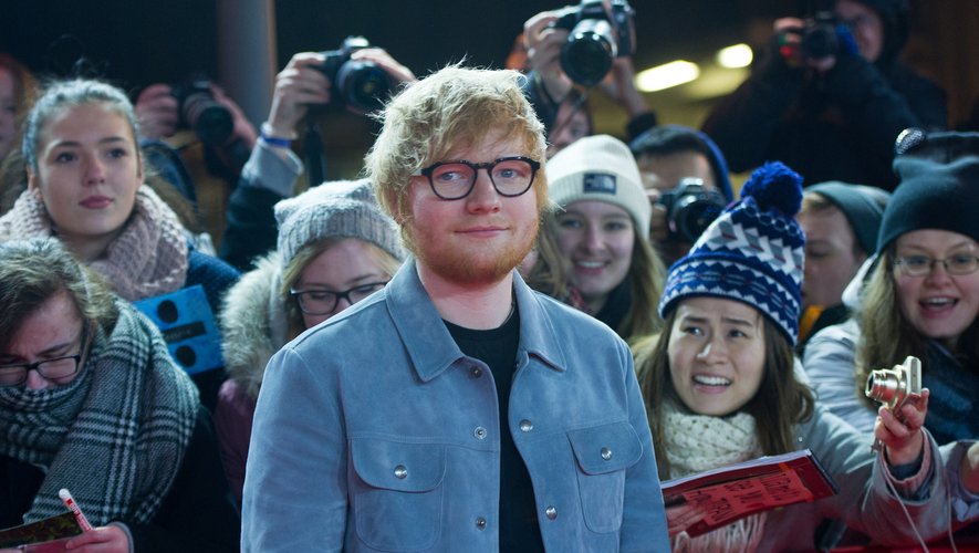Le chanteur britannique Ed Sheeran à la Berlinale le 23 février 2018