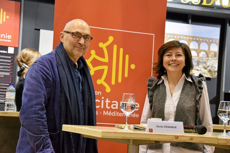 Carole Delga avec le chef cuisinier Xavier Denamur.