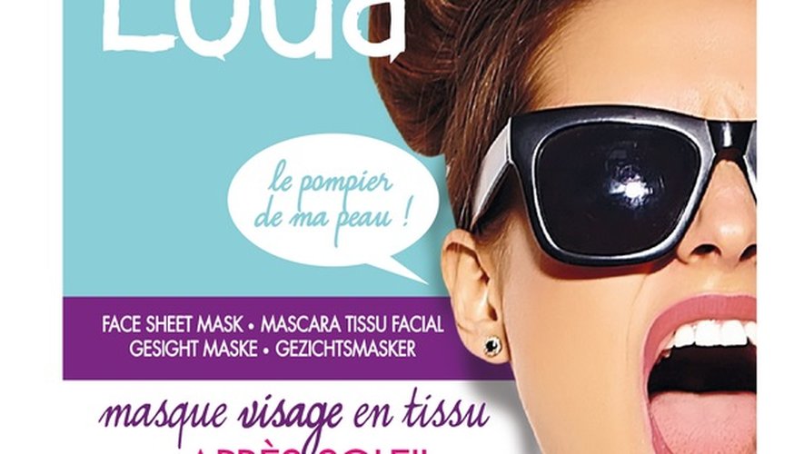 Le Masque Visage en Tissu Après-Soleil par Loua - Prix : 3,90€ - Site : https://loua-ld.fr.