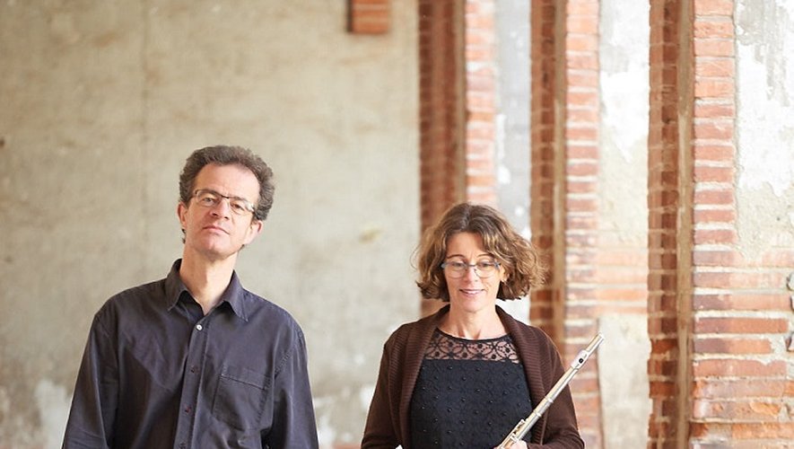 La flûtiste Elodie Mahenc et le pianiste Marc Fabry, en concert dans l’abbatiale le 9 juin.