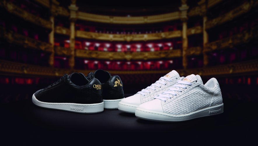 Les sneakers issues de la collaboration entre Le Coq sportif et l'Opéra de Paris.