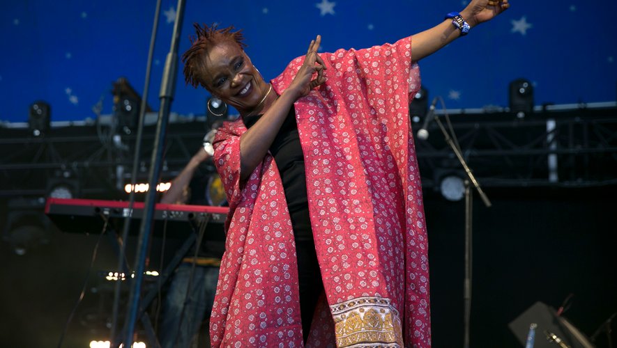 La chanteuse Mamani Keita au Solidays, festival de musique organisé par Solidarité Sida, en 2018.