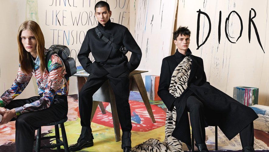 La campagne Dior Homme automne-hiver 2019 met à l'honneur la nouvelle collection de Kim Jones et l'oeuvre de Raymond Pettibon.