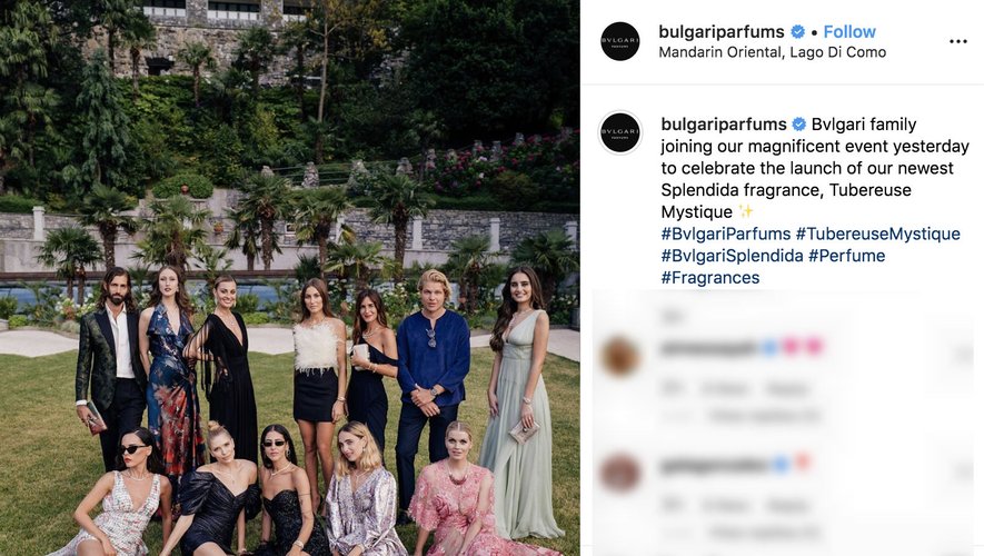 Bulgari Parfums Instagram 2019