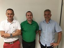 Christophe Storaï, vice-président, Stéphane Floirac, président, et Josian Graux, secrétaire du tout nouveau Rodez Rugby (RR).