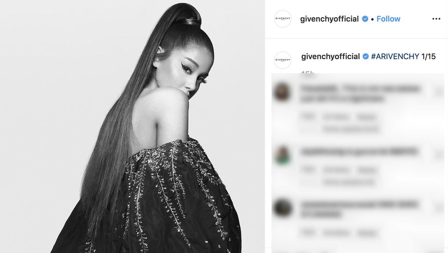 La première campagne d'Ariana Grande pour Givenchy se dévoile sur Instagram
