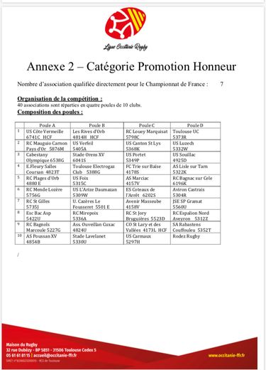 La composition des poules de PH