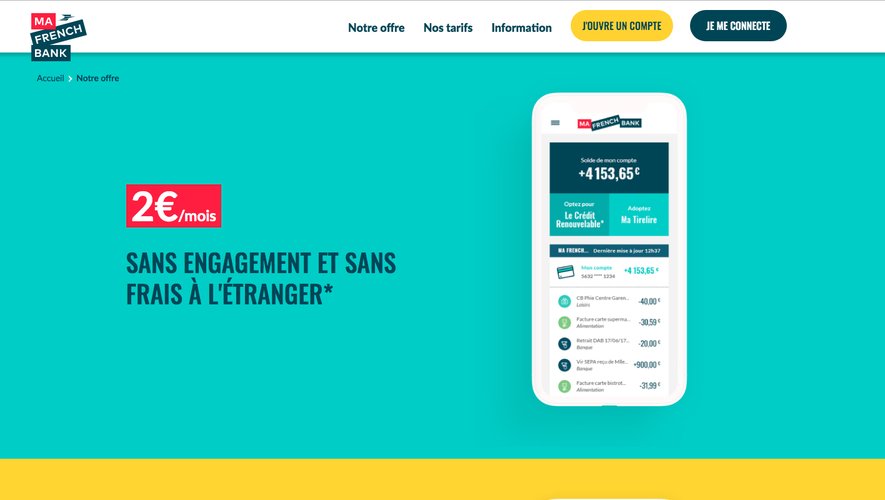 La Banque Postale a annoncé lundi le lancement de "Ma French Bank", son service 100% mobile "pour répondre aux nouveaux usages bancaires"