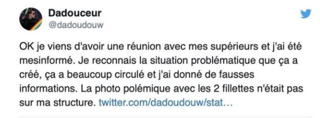 L'internaute finit par reconnaître s'être trompé.