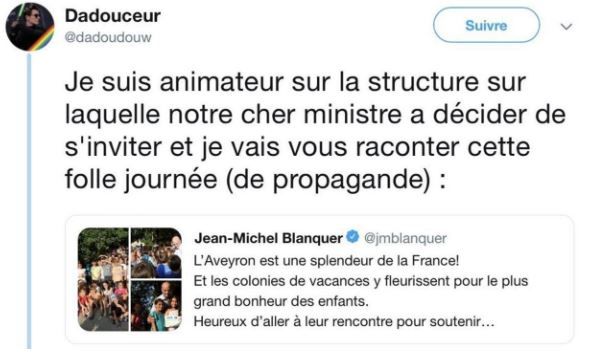 Le premier de la série de tweets qui déclenchèrent la polémique.