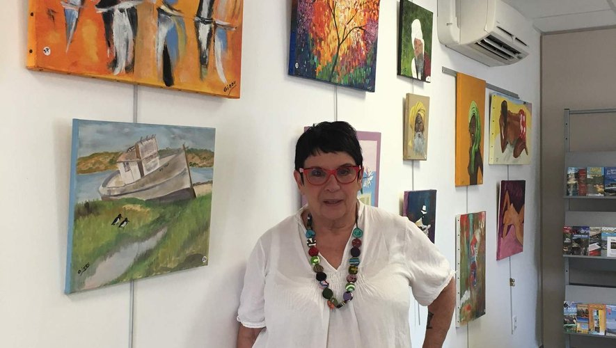 "Gigi-peintre" expose ses toiles ensoleillées à l’office de tourisme