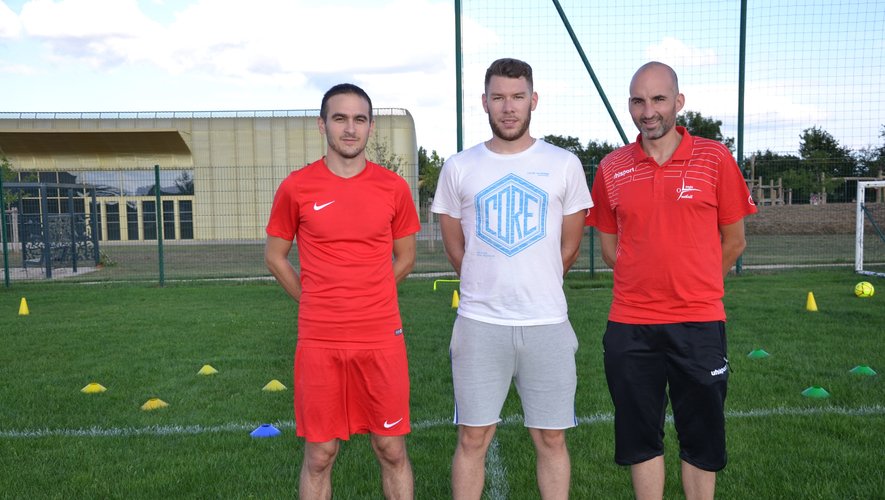 Florian Méjane, Grégory Mazars et Stéphane Boyer constituent le nouveau staff de l’AS Olemps football.