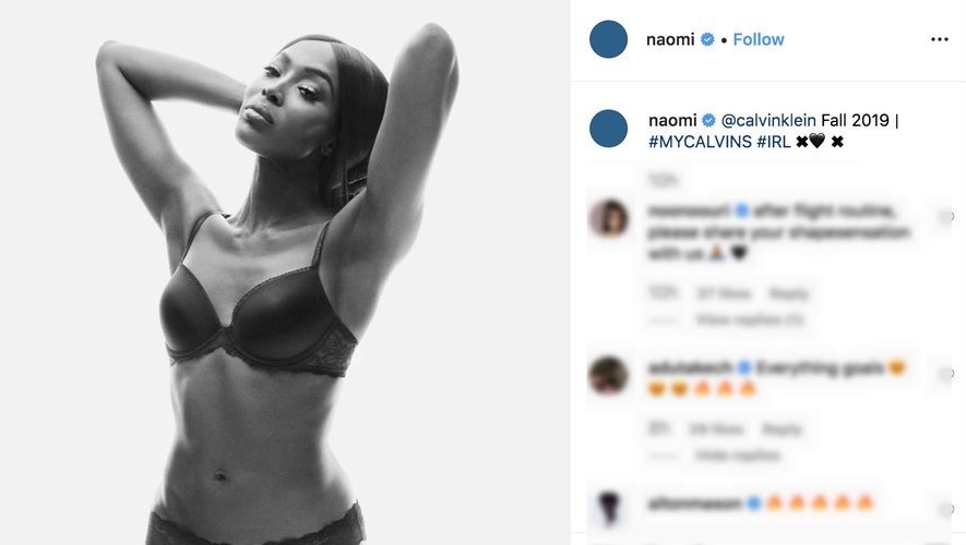 Naomi Campbell pour Instagram 2019