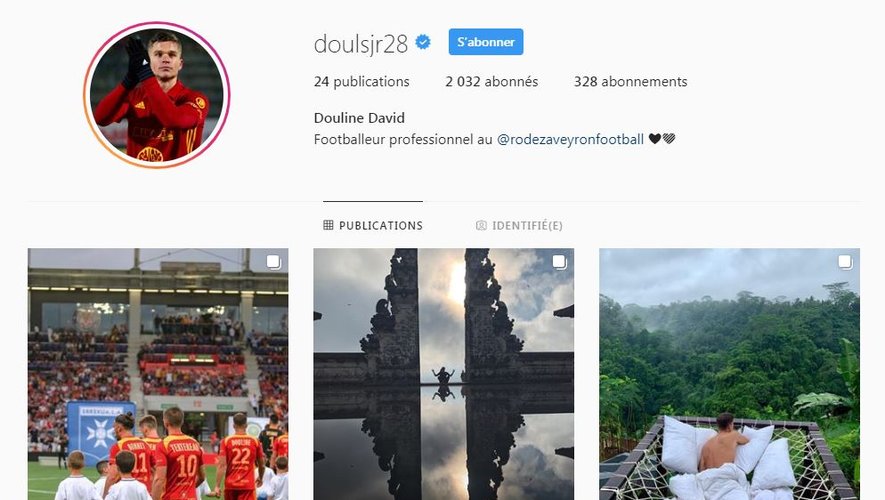 Certains joueurs du Raf, à l’image de David Douline, possèdent un compte Instagram.