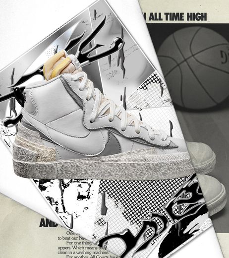 L'un des nouveaux coloris de la "Blazer" issue de la collaboration entre Nike et Sacai.