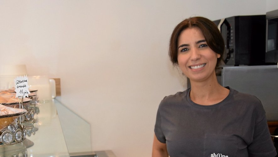 Majda Jaafari dans son restaurant, "ô Tajine".