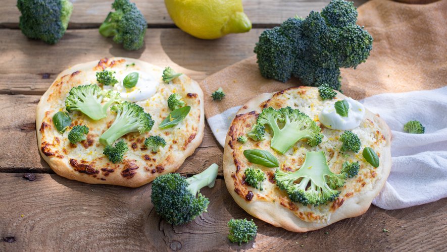 Pizettes blanches au brocoli frais