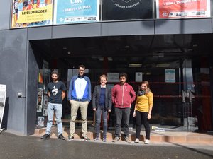 L'équipe du Club autour de Sarah Vidal, adjointe à la culture à la mairie de Rodez.