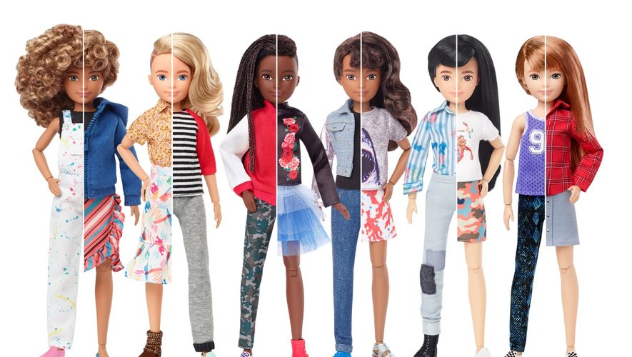 Mattel s'attaque désormais au concept de la non-binarité avec sa nouvelle collection de poupées Barbie "Creatable World".