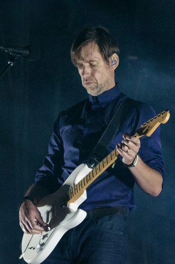 Ed O'Brien du groupe Radiohead sur la scène du Austin City Limits Music Festival à Zilker Park, le 7 octobre 2016 au Texas