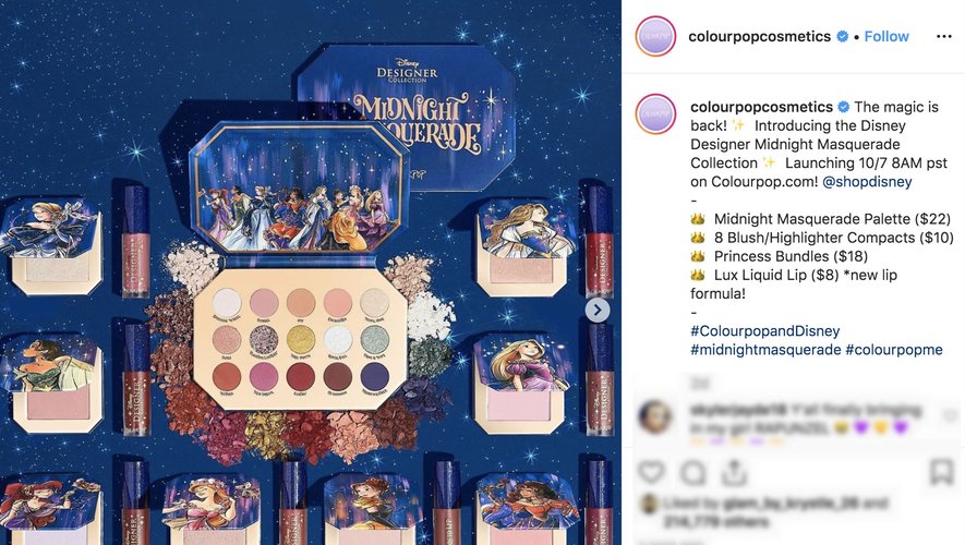 Colourpop Cosmetics Instagram 2019
