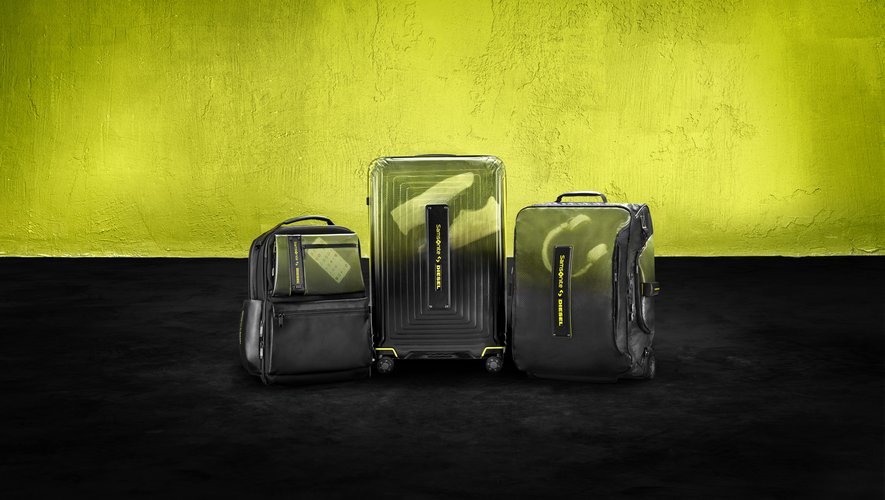 Diesel et Samsonite dévoilent une collection de bagages et de sacs à dos semi-transparents.