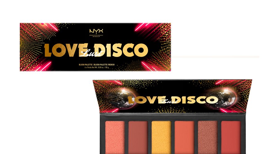 La palette de blushs Sweet Cheeks Love Lust Disco de NYX Professional Makeup.