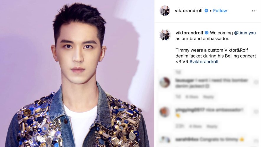 Viktor & Rolf et Timmy Xu (Xu Weizhou) sur Instagram 2019