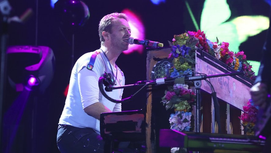 Chris Martin de Coldplay lors du festival Global Citizen G20 de la Barclaycard Arena à Hambourg, le 6 juillet 2017