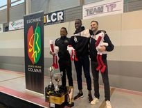 Les tireurs de l'ERA, Aymerick Gally (au centre), Mathias Biabiany (à gauche) et Alexandre Bardenet.