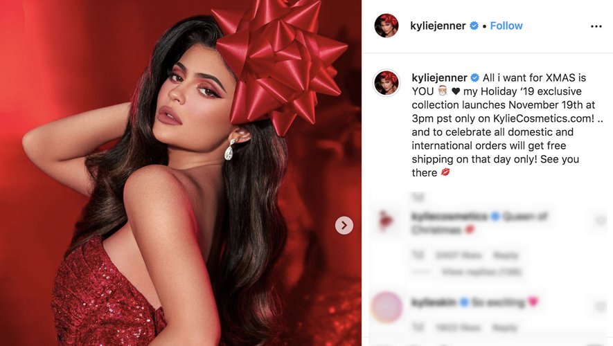 Kylie Jenner dévoile une seconde collection de maquillage de fêtes