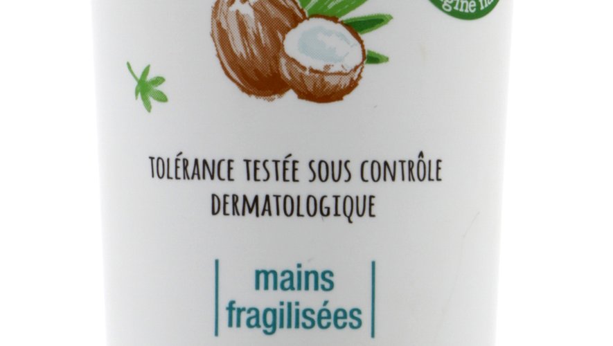La crème pour les mains issue de la première gamme de cosmétiques bio de Franprix.