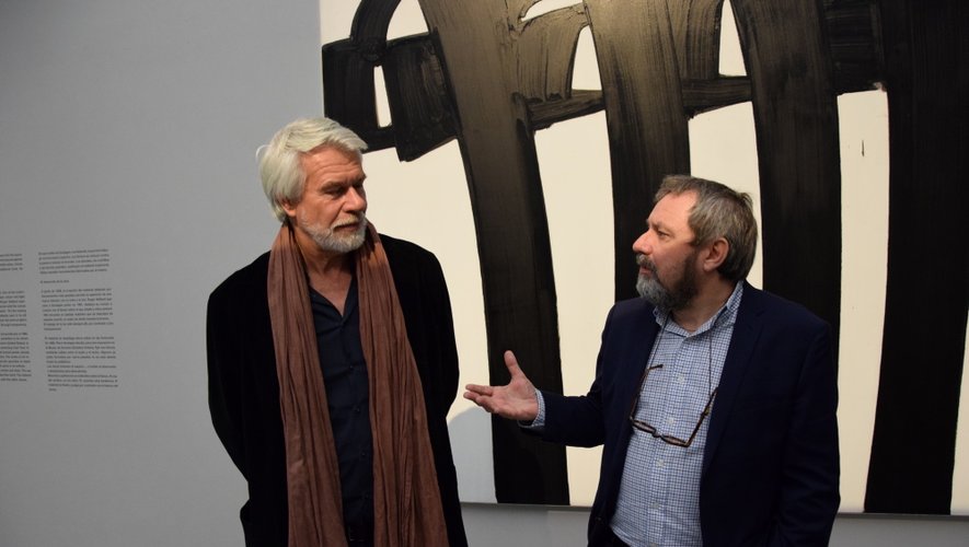 Ce vendredi matin, Chris Dercon au musée Soulages de Rodez, accueilli par le conservateur Benoit Decron. 
