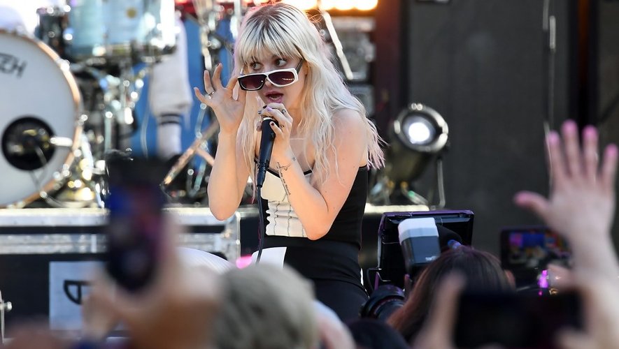 La chanteuse Hayley Williams du groupe Paramore sur le plateau de 'Good Morning America' (ABC) le 25 août 2017 à New York