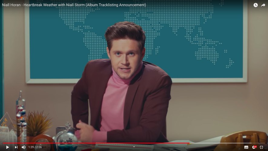 Niall Horan dans la vidéo d'annonce de son prochain album "Heartbreak Weather".