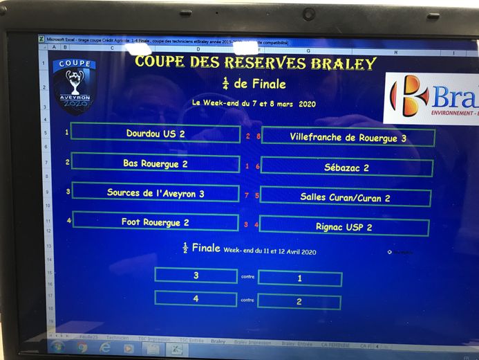 Quart de finale des réserves Braley.