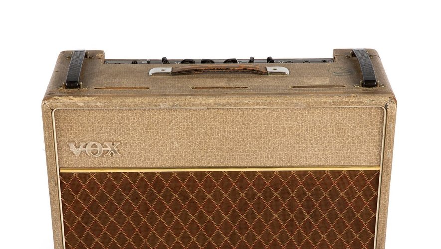 Un ampli 1962 Vox AC30 ayant appartenu à l'ancien bassiste de The Rolling Stones Bill Wyman.