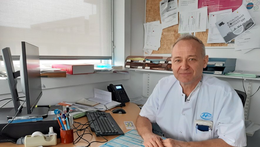 le Dr Guérin, chef de l’unité de maladie infectieuse à l’hôpital de Rodez.