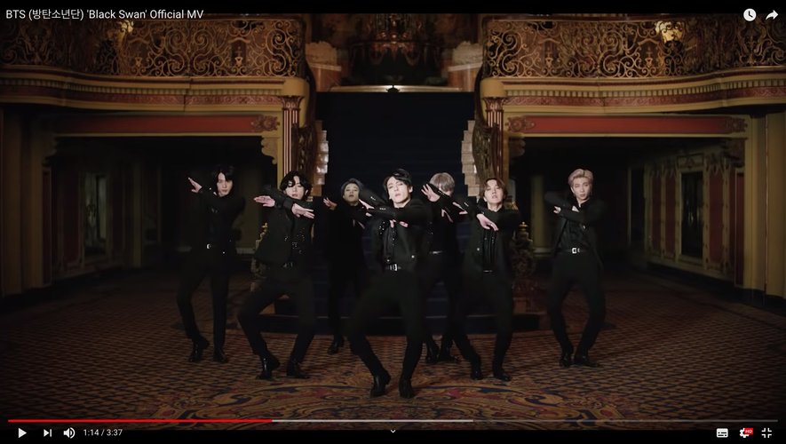 BTS a publié le nouveau clip de son dernier single, "Black Swan"