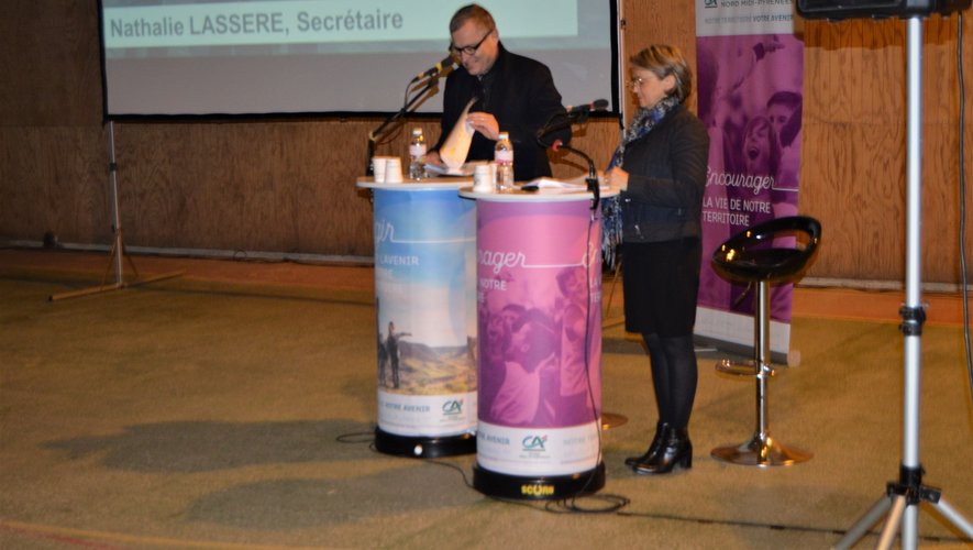 Gilles Duranton, Président de la Caisse locale et Nathalie Lassere, Secrétaire de la caisse locale ont présenté les résultats et les faits marquants de l’année 2019.