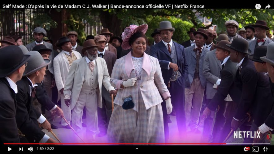 Octavia Spencer incarne le rôle principal dans la série "Self Made : D'après la vie de Madam C.J. Walker", disponible sur Netflix le 20 mars.
