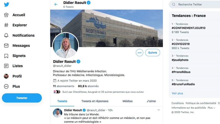 Le compte de Didier Raoult a immédiatement été certifié par Twitter.