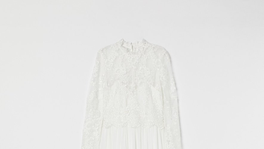 La Robe de mariée en dentelle de H&M - Prix : 199 euros -Où la trouver : Hm.com.