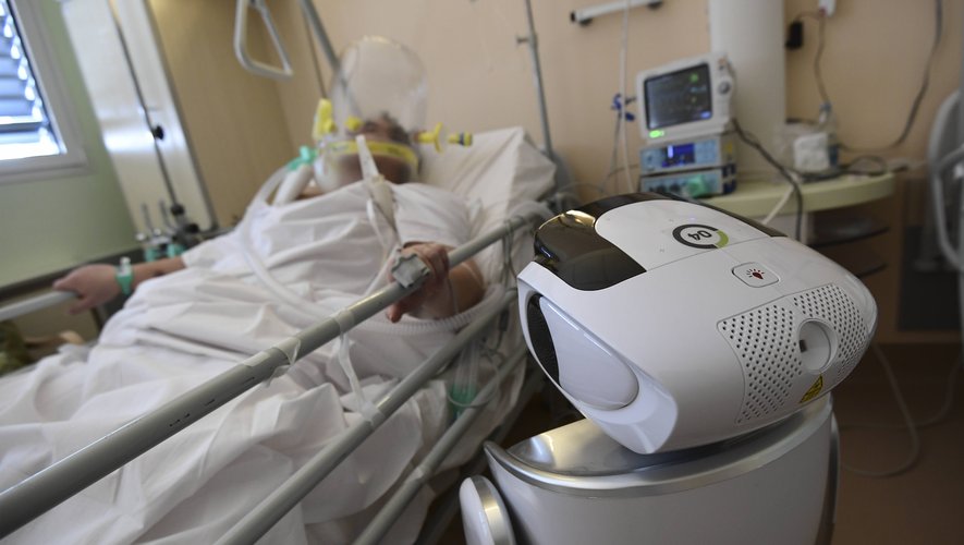 L'un des six robots utilisés à l'hôpital Circolo à Varèse, en Italie.